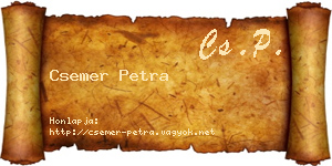 Csemer Petra névjegykártya